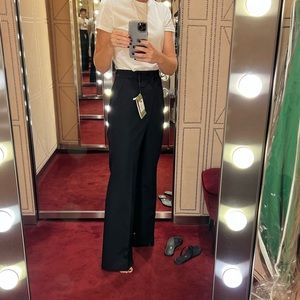 Gucci Black Wool Flare Trouser Size 38 US 2